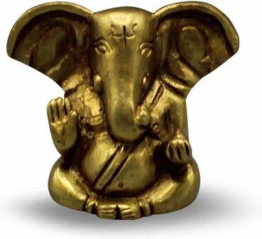 ganesha zittend brons 2,5cm