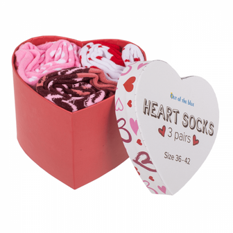 Dames sokken heart socks in geschenkdoos