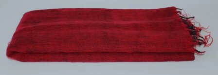 Sjaal omslagdoek yak wol maroon rood