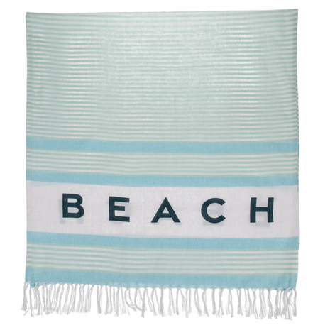 Hamamdoek Blauw Wit beach