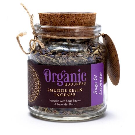 organic lavendel & white sage wierookkruiden